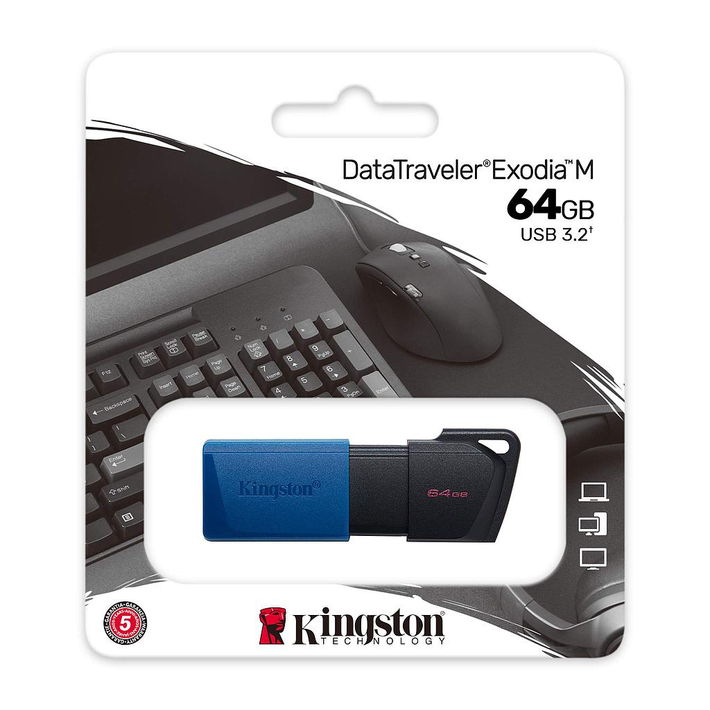 PEN DRIVE 64GB KINGSTON DATA TRAVELER EXODIA M USB 3.2