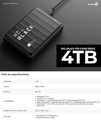 HD EXT 2.5" 4TB WD BLACK P10 GAMING BLACK