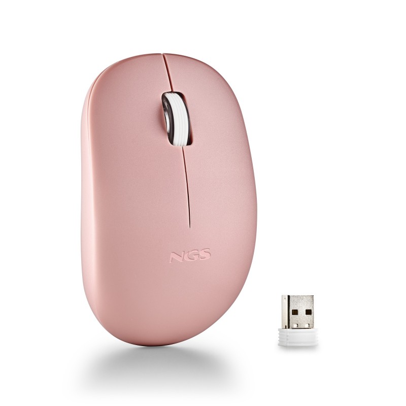 MOUSE NGS FOG SILENT WIRELESS 2.4GHZ ROSA