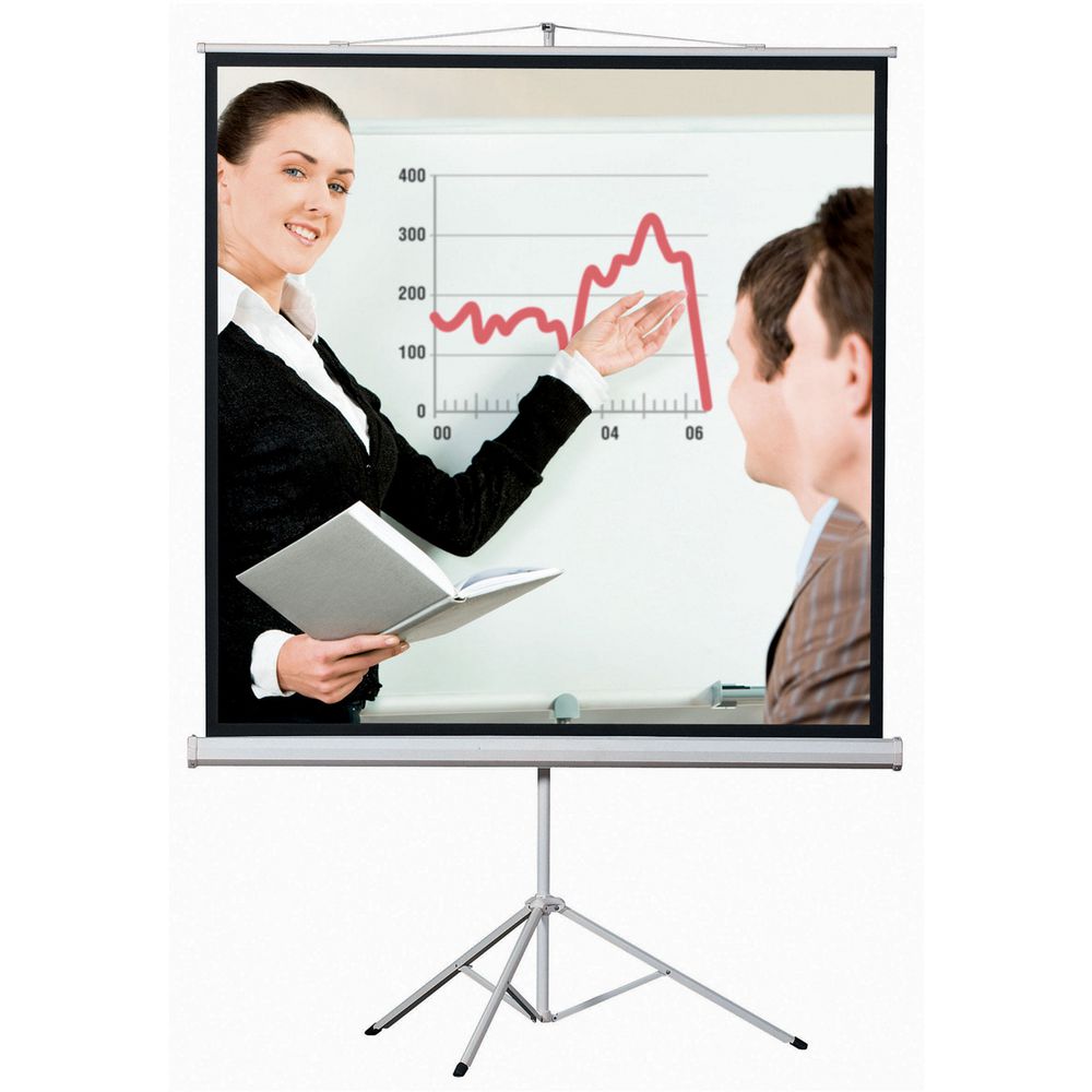 TELA PROJECTOR TRIPÉ 180X180 96&quot; 1:1